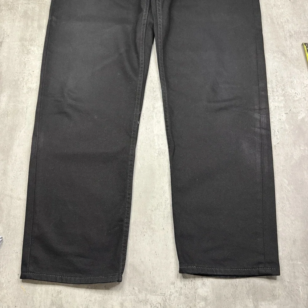 Levi's 550 Jeans Mens 36x32 Relaxed Fit Black Denim Tapered Leg Cotton USA Work